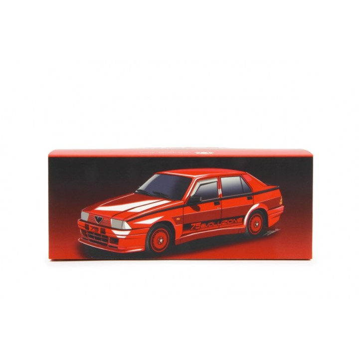 Alfa 75 1.8i Turbo Evoluzione 1987 red, Laudoracing-Model 1/43 scale