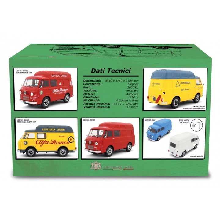 Alfa Romeo F12 Autocarro Tetto Sopralzato 1967 white, Laudoracing-Model 1/18
