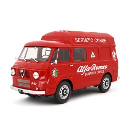 Alfa Romeo F12 Autocarro Tetto Sopralzato Servizio Corse 1967 červená, Laudoracing-Model 1:18