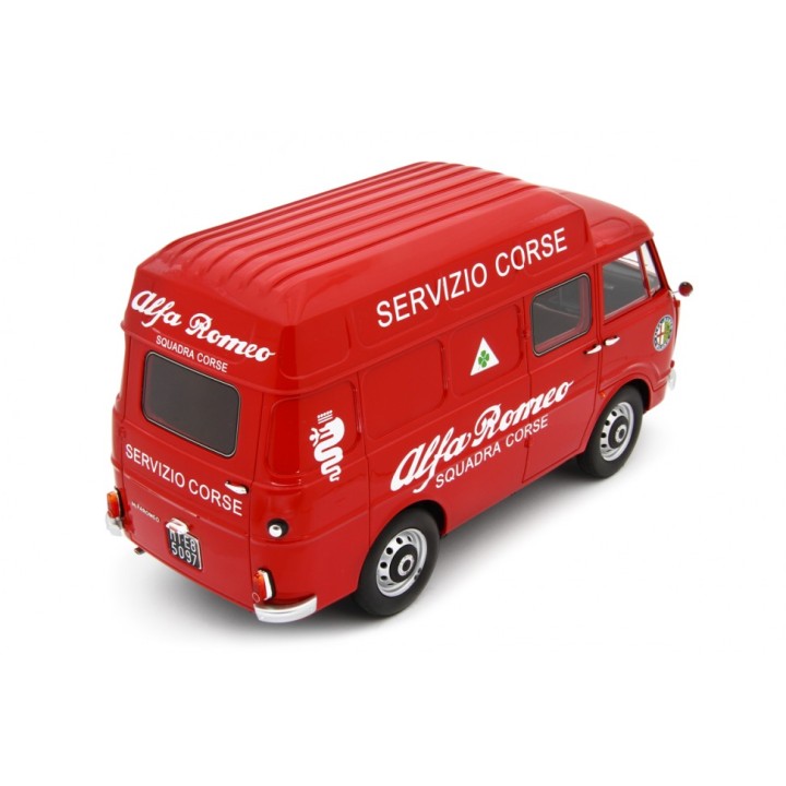 Alfa Romeo F12 Autocarro Tetto Sopralzato Servizio Corse 1967 red, Laudoracing-Model 1/18