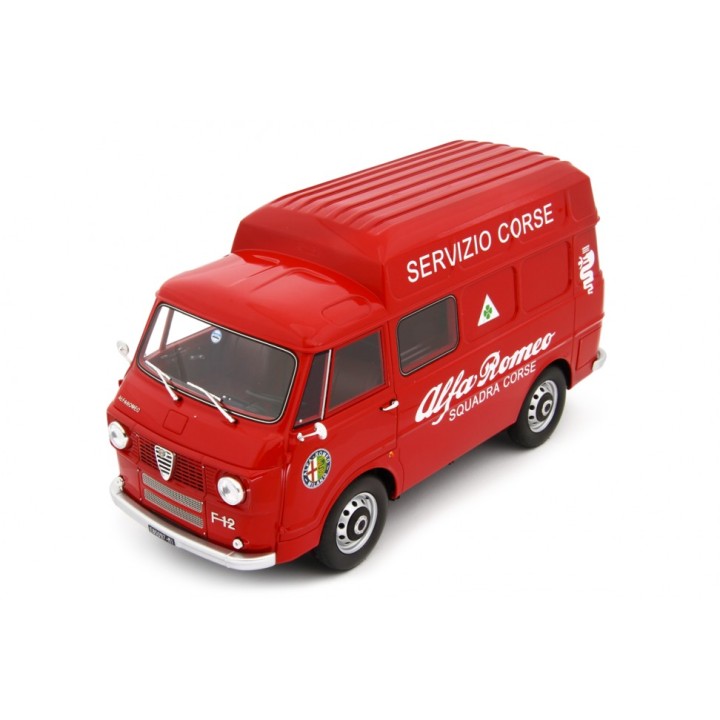 Alfa Romeo F12 Autocarro Tetto Sopralzato Servizio Corse 1967 red, Laudoracing-Model 1/18