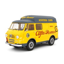 Alfa Romeo F12 Autocarro Tetto Sopralzato Assistenza Clienti 1967 yellow, Laudoracing-Model 1/18