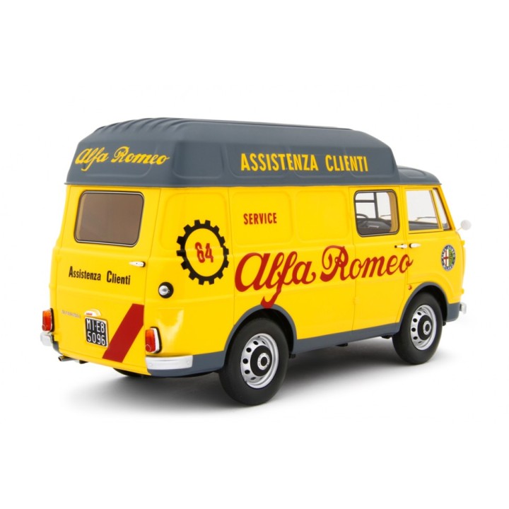 Alfa Romeo F12 Autocarro Tetto Sopralzato Assistenza Clienti 1967 žlutá, Laudoracing-Model 1:18