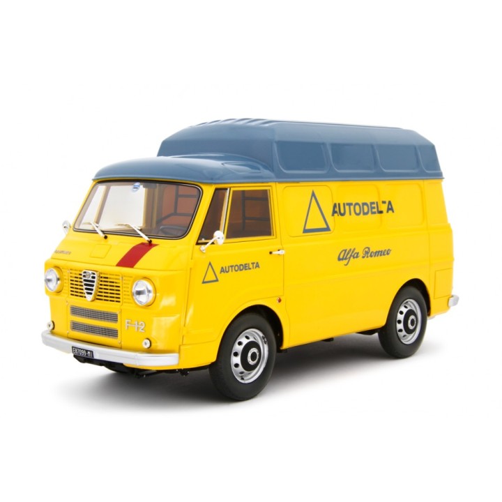 Alfa Romeo F12 Autocarro Tetto Sopralzato Assistenza Gara Autodelta 1967 yellow, Laudoracing-Model 1/18