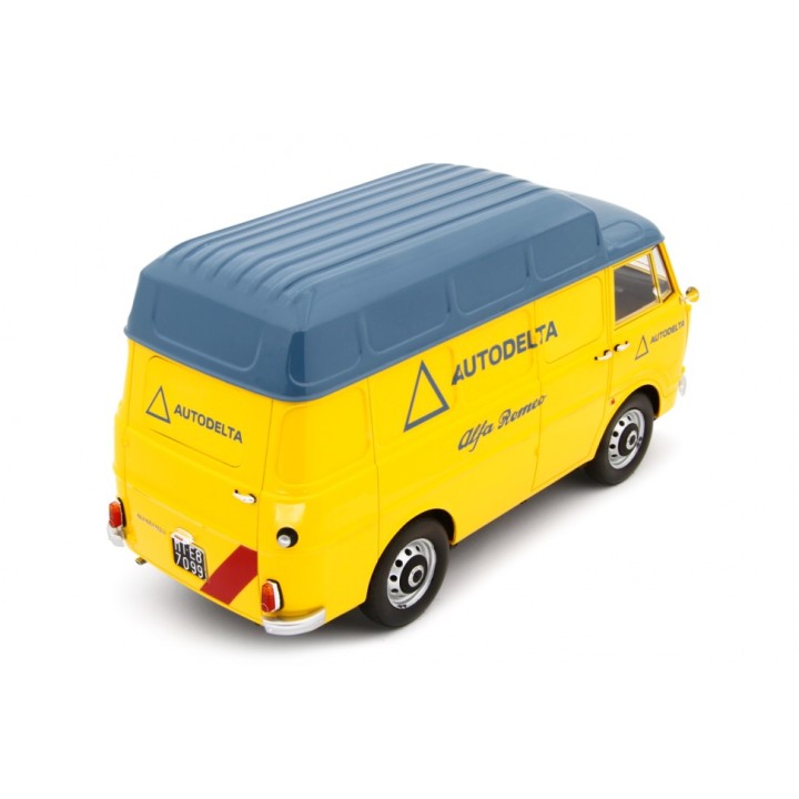 Alfa Romeo F12 Autocarro Tetto Sopralzato Assistenza Gara Autodelta 1967 yellow, Laudoracing-Model 1/18