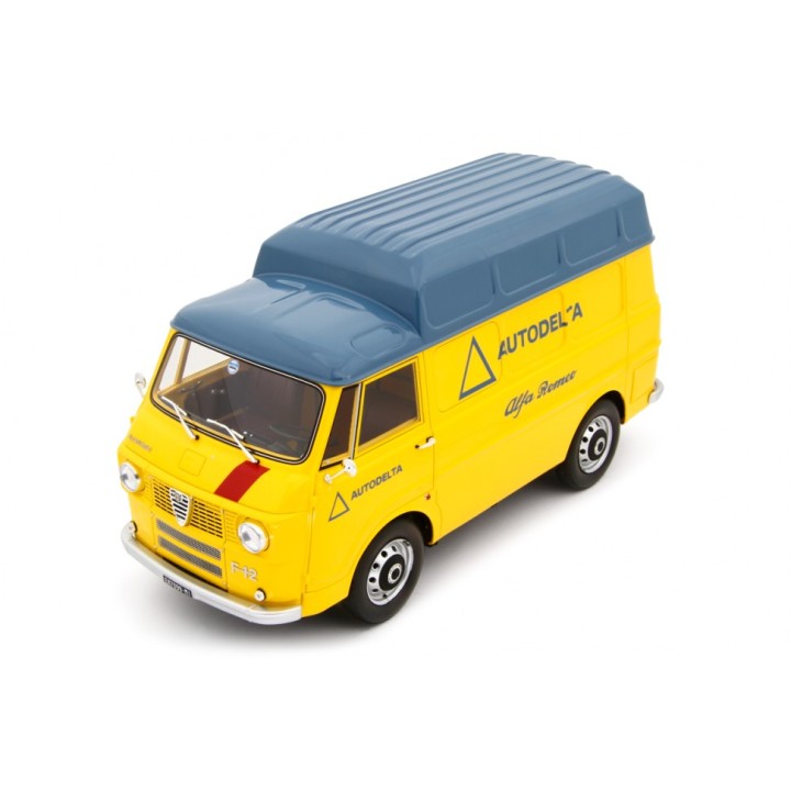 Alfa Romeo F12 Autocarro Tetto Sopralzato Assistenza Gara Autodelta 1967 yellow, Laudoracing-Model 1/18