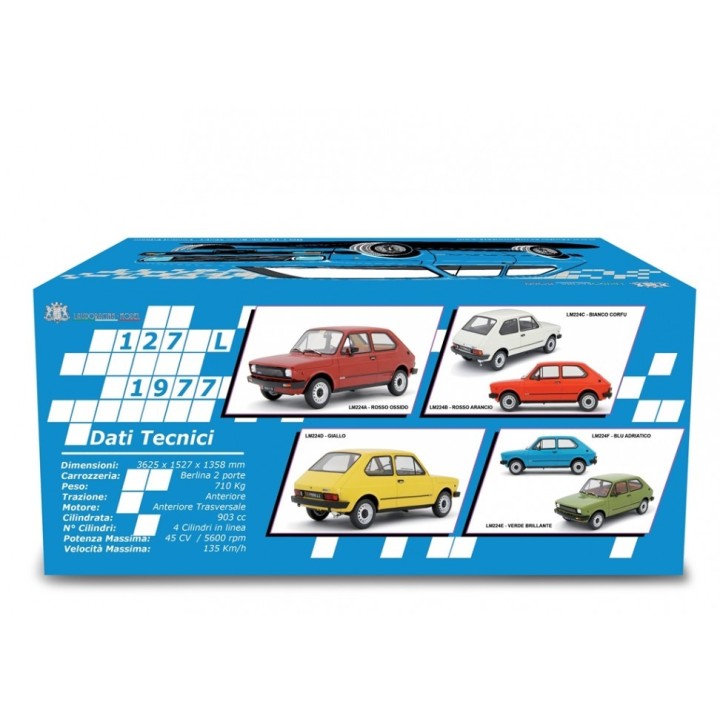 Fiat 127 L 1977 white, Laudoracing-Model 1/18 scale