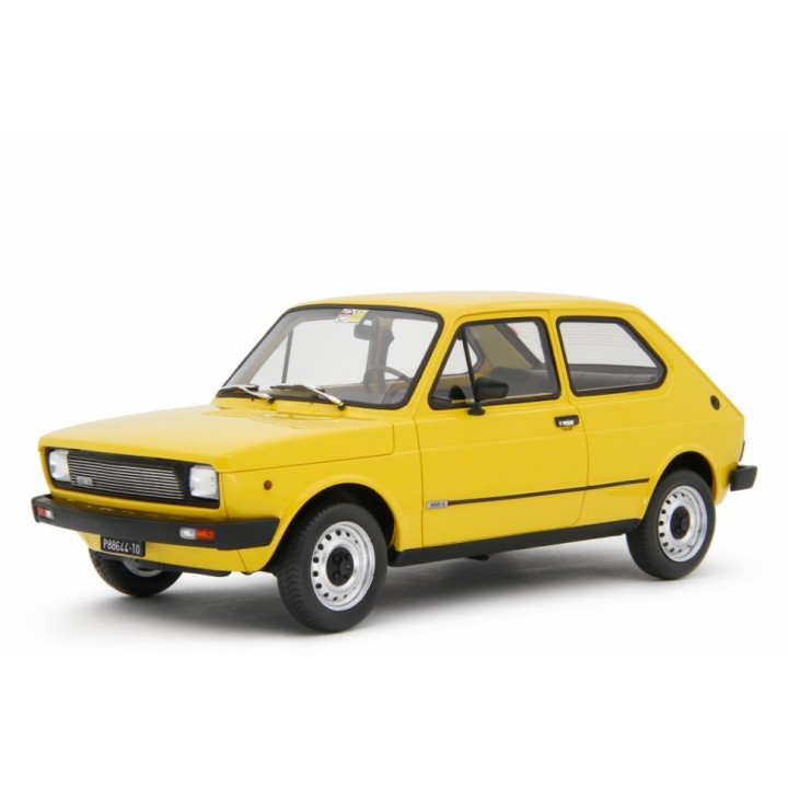 Fiat 127 L 1977 yellow, Laudoracing-Model 1/18 scale