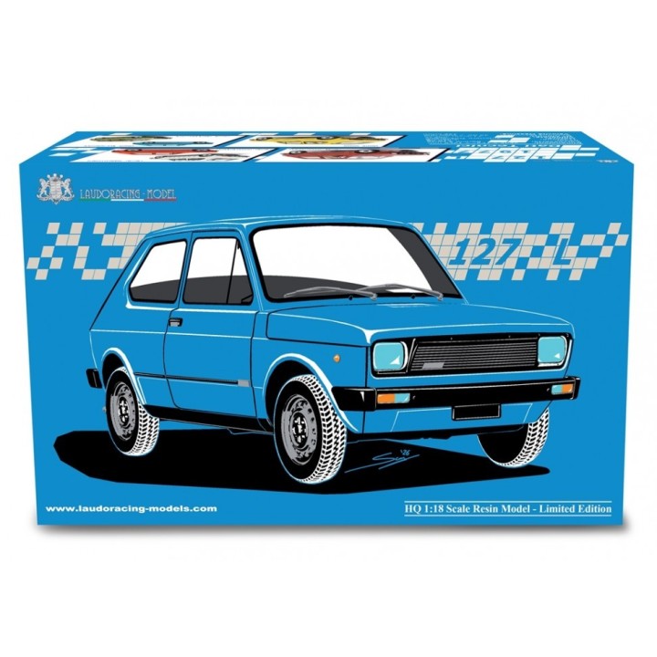 Fiat 127 L 1977 blue, Laudoracing-Model 1/18 scale