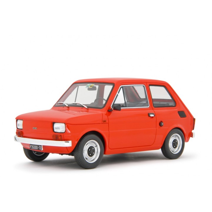 Fiat 126 Base 1976 red, Laudoracing-Model 1/18 scale