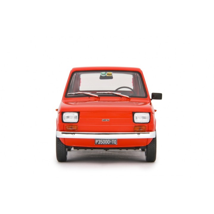 Fiat 126 Base 1976 red, Laudoracing-Model 1/18 scale