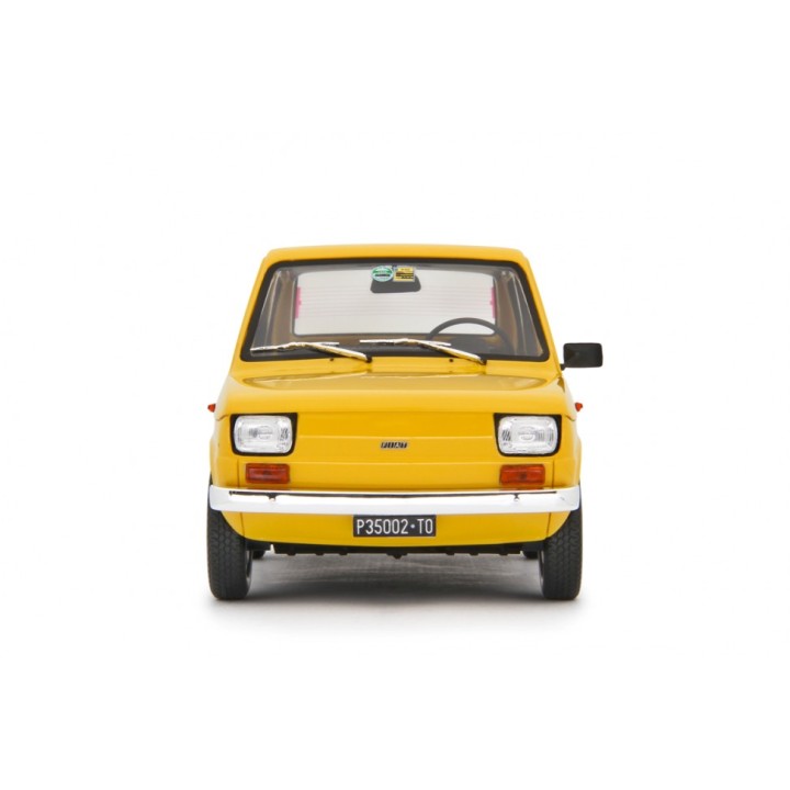 Fiat 126 Base 1976 yellow, Laudoracing-Model 1/18 scale