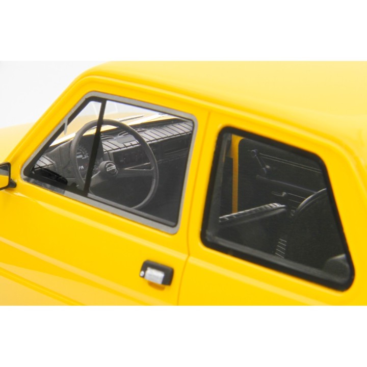 Fiat 126 Base 1976 yellow, Laudoracing-Model 1/18 scale
