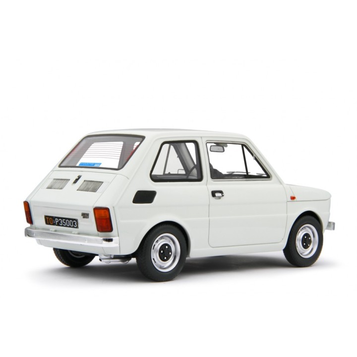 Fiat 126 Base 1976 white, Laudoracing-Model 1/18 scale