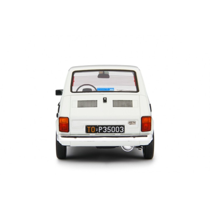 Fiat 126 Base 1976 white, Laudoracing-Model 1/18 scale