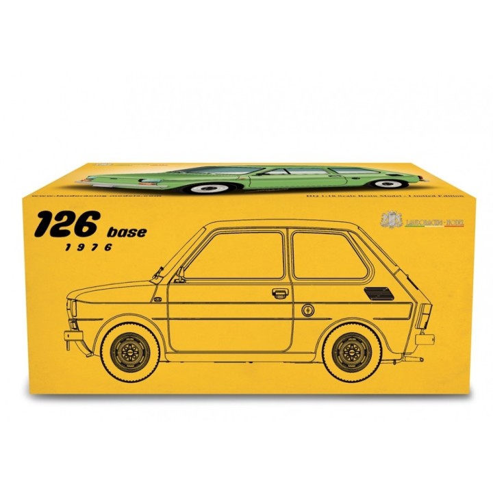 Fiat 126 Base 1976 blue, Laudoracing-Model 1/18 scale