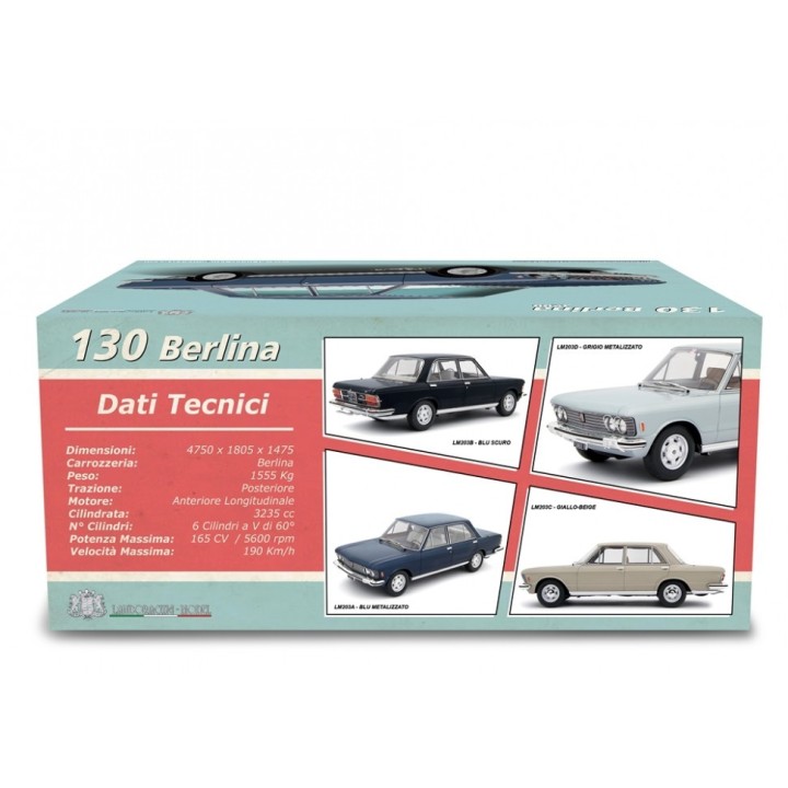 Fiat 130 Coupe 1971 silver - model cars by Laudoracing-Model 1/18