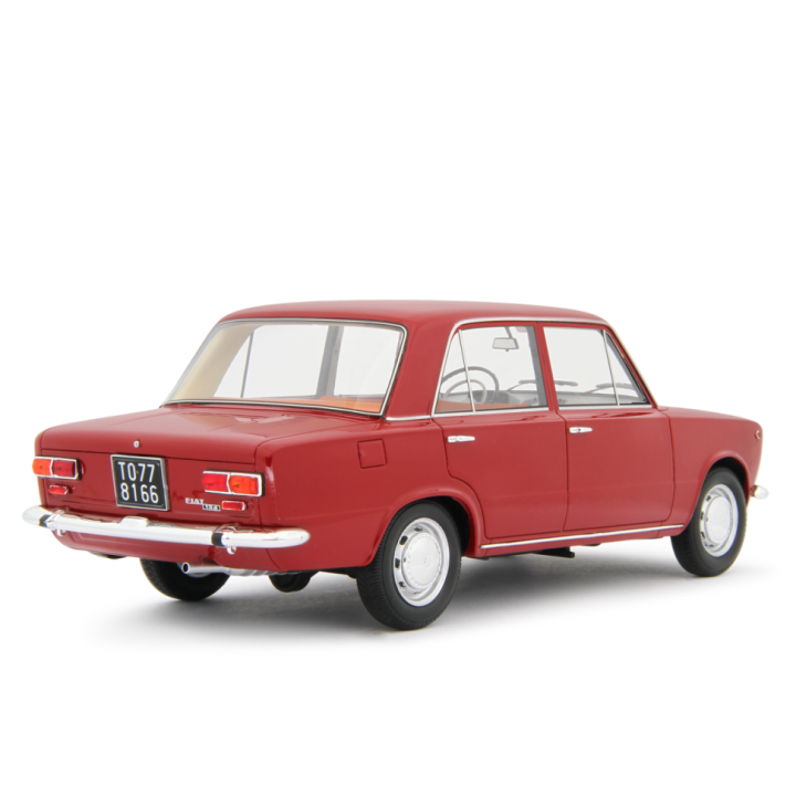 Fiat 124 1° Serie 1966 red - models by Laudoracing-Model 1/18