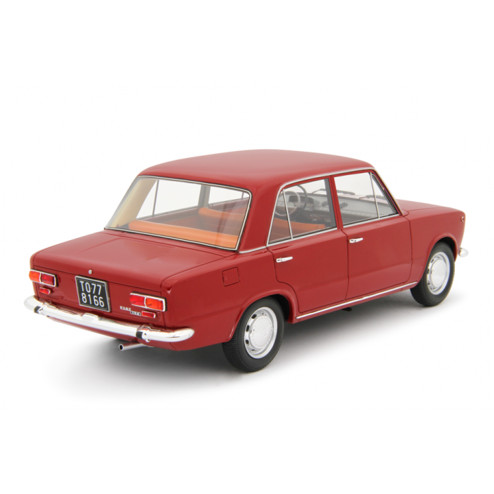 Fiat 124 1° Serie 1966 red - models by Laudoracing-Model 1/18
