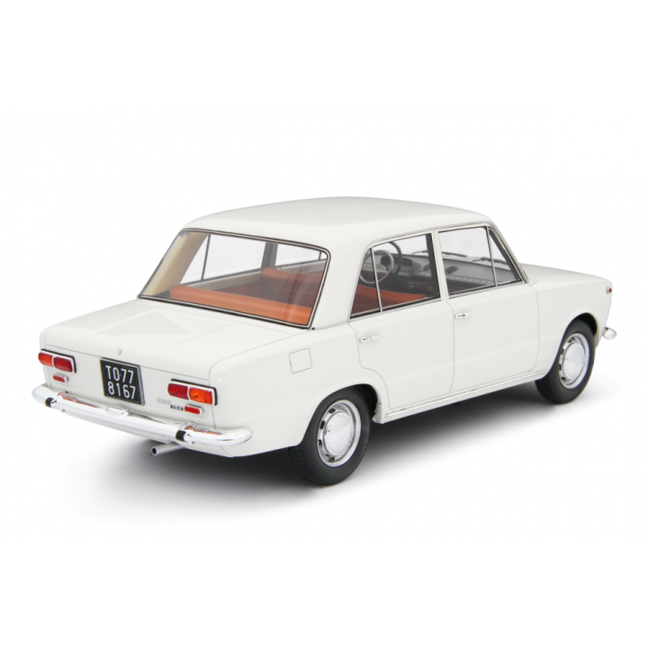Fiat 124 1° Serie 1966 white - models by Laudoracing-Model 1/18