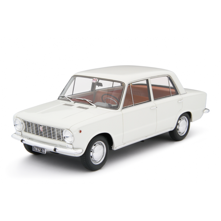 Fiat 124 1° Serie 1966 white - models by Laudoracing-Model 1/18