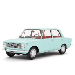 Fiat 124 1° Serie 1966 light blue - models by Laudoracing-Model 1/18