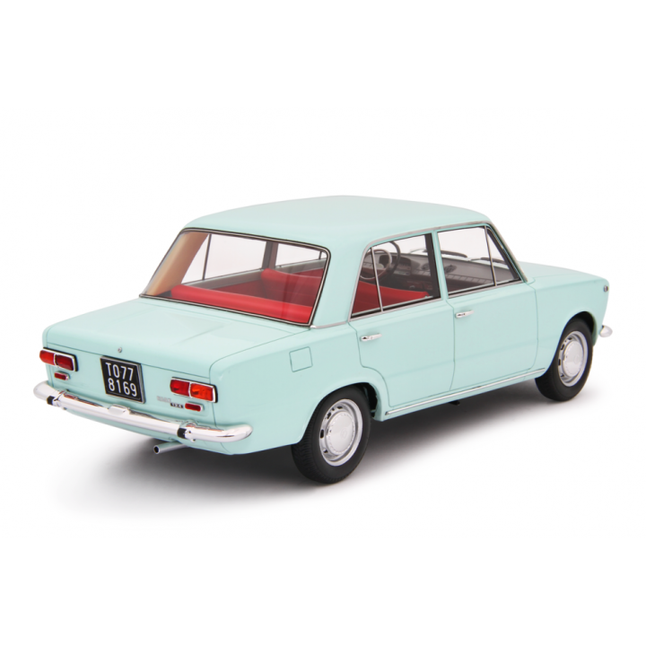 Fiat 124 1° Serie 1966 light blue - models by Laudoracing-Model 1/18