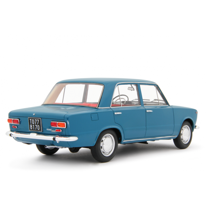 Fiat 124 1° Serie 1966 blue - models by Laudoracing-Model 1/18