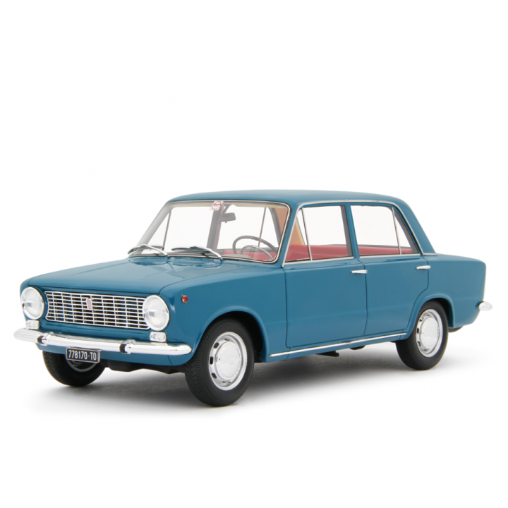 Fiat 124 1° Serie 1966 blue - models by Laudoracing-Model 1/18