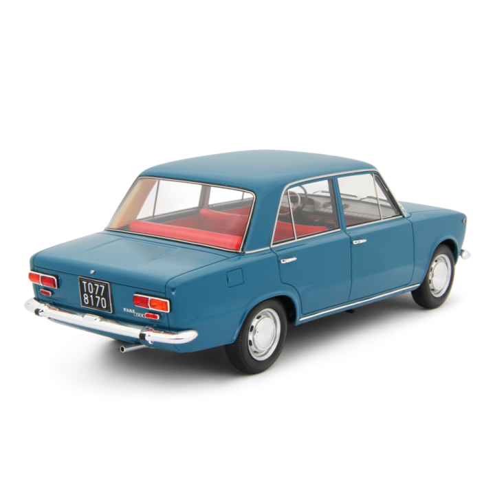 Fiat 124 1° Serie 1966 blue - models by Laudoracing-Model 1/18