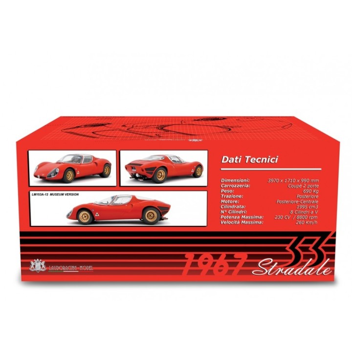Alfa Romeo 33 Coupe Stradale 1967 Museum Ver. - Laudoracing-Model 1/12