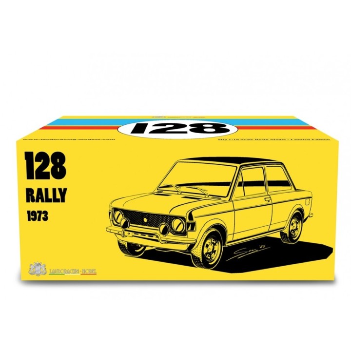 Fiat 128 Rally 2° serie 1972 white - model cars by Laudoracing-Model 1/18