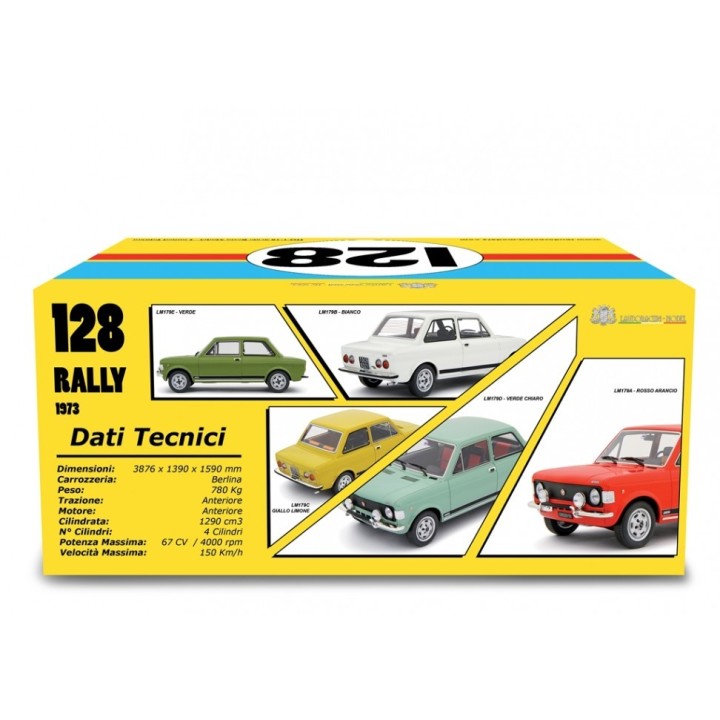 Fiat 128 Rally 2° serie 1972 white - model cars by Laudoracing-Model 1/18